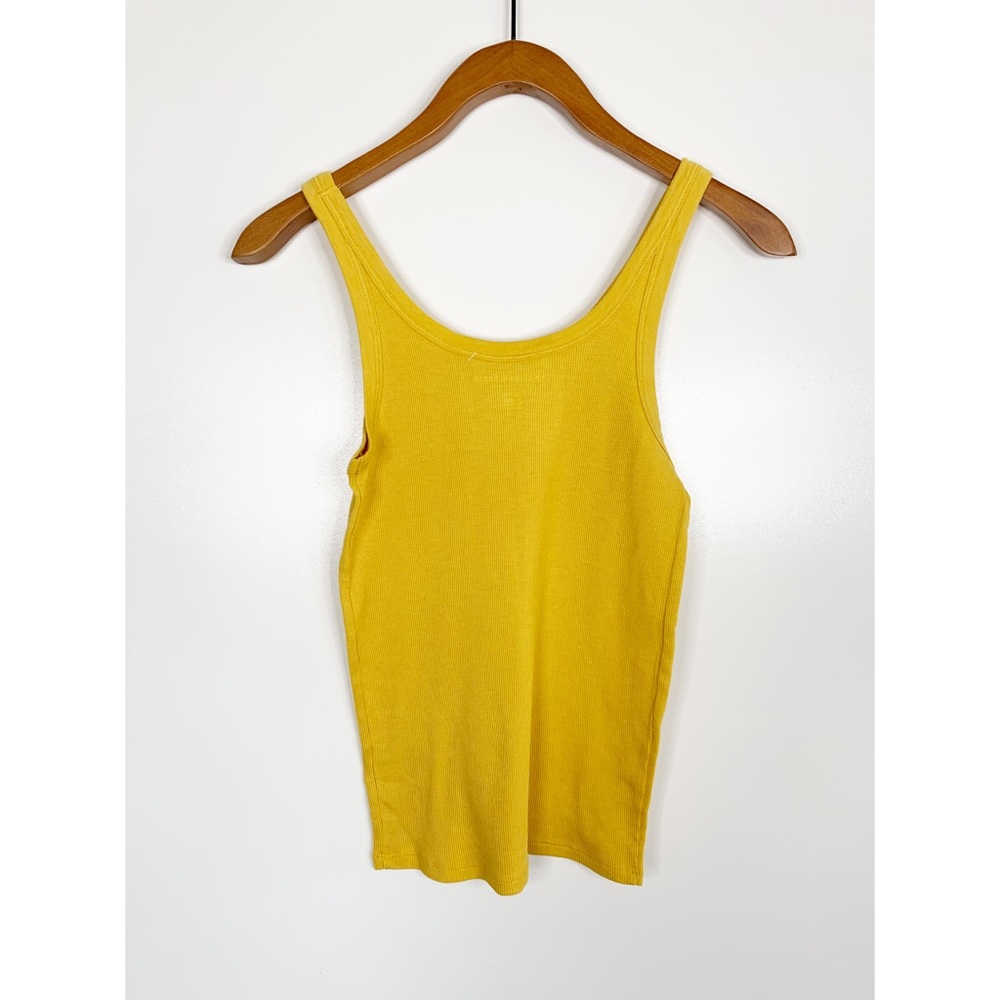 American Eagle Ribbed Tank, Yellow, XS